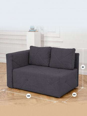 Диван 1010 графит, левый (BRENDOSS) в Реж - rezh.mebel-e96.ru