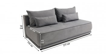 Диван-кровать 1001 серый (Brendoss) в Реж - rezh.mebel-e96.ru
