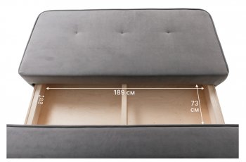 Диван-кровать 1001 серый (Brendoss) в Реж - rezh.mebel-e96.ru
