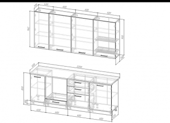 Кухонный гарнитур Санторини 2200 мм, Стол. 26 мм в Реж - rezh.mebel-e96.ru