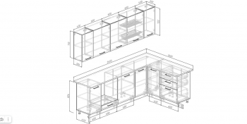 Угловой кухонный гарнитур Лада 2600*1600 мм Sanvut в Реж - rezh.mebel-e96.ru