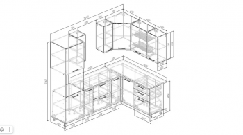 Угловой кухонный гарнитур Дели 2400*1600 мм Sanvut в Реж - rezh.mebel-e96.ru