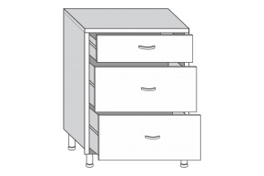 2.60.03 Кира Шкаф-стол с тремя ящиками (б/столешницы) в Реж - rezh.mebel-e96.ru | фото