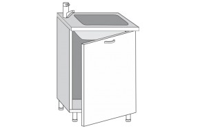 2.60.2мн Кира Шкаф-стол под мойку (накладную) с одной дверцей в Реж - rezh.mebel-e96.ru | фото