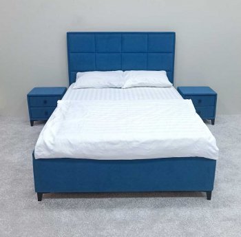 Кровать с подъемным механизмом Мега синий (Лин) в Реж - rezh.mebel-e96.ru