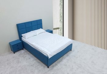 Кровать с подъемным механизмом Мега синий (Лин) в Реж - rezh.mebel-e96.ru