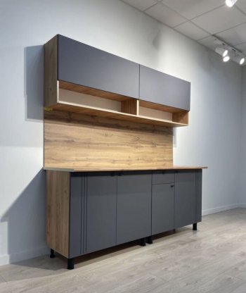 Кухонный гарнитур Монако 2000 мм графит (СВ) в Реж - rezh.mebel-e96.ru