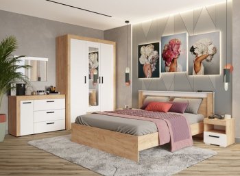 Кровать двуспальная Адель белый (Текс) в Реж - rezh.mebel-e96.ru