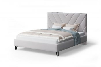 Кровать Аделия мягкая Moonlight (серо-бежевый), 1600 (МЛК) в Реж - rezh.mebel-e96.ru