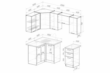 Кухонный гарнитур Альба оптима 5 1200х2000 мм (Герда) в Реж - rezh.mebel-e96.ru
