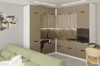 Кухонный гарнитур Альба гранд прайм 2200х2500 мм (Герда) в Реж - rezh.mebel-e96.ru