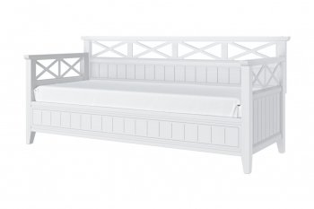 Кровать из массива Амелия белый античный (БМ) в Реж - rezh.mebel-e96.ru