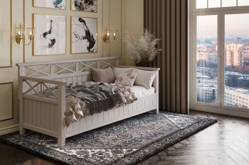 Кровать из массива Амелия льняной (БМ) в Реж - rezh.mebel-e96.ru