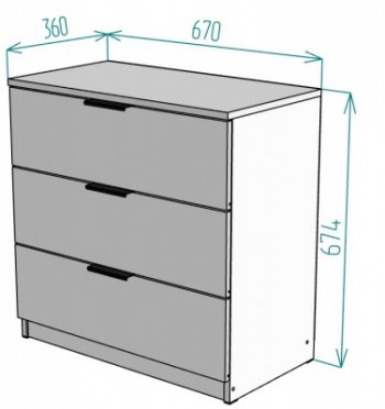 Комод Anna K215 674х670х360 в Реж - rezh.mebel-e96.ru