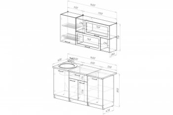 Кухонный гарнитур Антика стандарт 1600 мм (Герда) в Реж - rezh.mebel-e96.ru