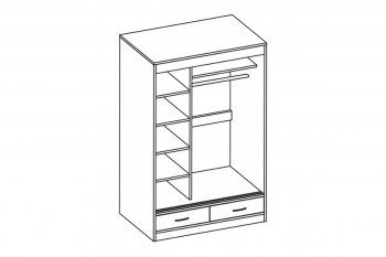 Шкаф-купе 1500 мм (арт. 009) ясень шимо (Делис) в Реж - rezh.mebel-e96.ru