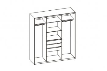 Шкаф-купе 1700 мм 3-х дверный с 1-м зеркалом (арт. 012) бодега (Диал) в Реж - rezh.mebel-e96.ru