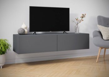 Навесная тумба под ТВ Айден ТБН06-1400 серый (ИЦ) в Реж - rezh.mebel-e96.ru | фото