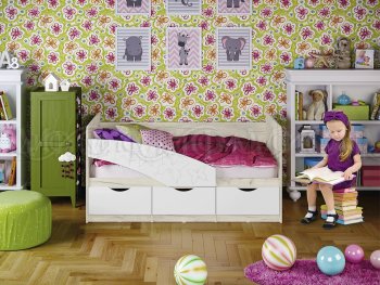 Кровать Бабочки Шарли белый (Миф) в Реж - rezh.mebel-e96.ru