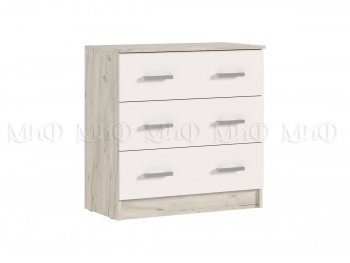 Комод 3 ящика Бася крафт/кашемир (Миф) в Реж - rezh.mebel-e96.ru | фото