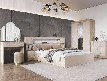 Спальный гарнитур Бася крафт/кашемир (Миф) в Реж - rezh.mebel-e96.ru