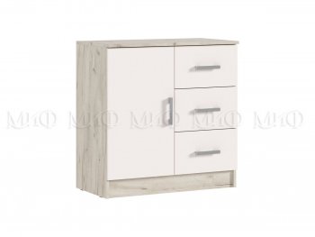 Комод 3 ящика 1 дверь Бася крафт/кашемир (Миф) в Реж - rezh.mebel-e96.ru | фото