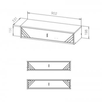 Стол туалетный (навесной) Байкал (СВ) в Реж - rezh.mebel-e96.ru