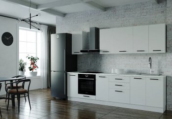 Кухонный гарнитур Белый глянец 2800 МДФ (Санвут) в Реж - rezh.mebel-e96.ru