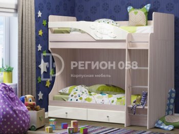 Двухъярусная кровать Бемби МДФ (Регион) в Реж - rezh.mebel-e96.ru