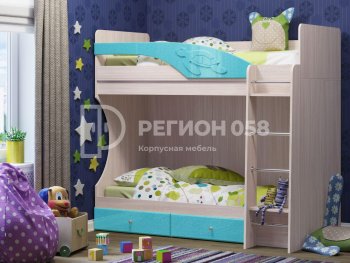 Двухъярусная кровать Бемби МДФ (Регион) в Реж - rezh.mebel-e96.ru