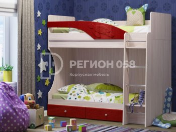 Двухъярусная кровать Бемби МДФ (Регион) в Реж - rezh.mebel-e96.ru