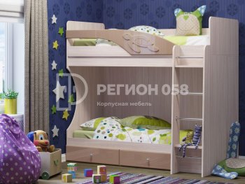 Двухъярусная кровать Бемби МДФ (Регион) в Реж - rezh.mebel-e96.ru