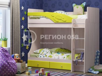 Двухъярусная кровать Бемби МДФ (Регион) в Реж - rezh.mebel-e96.ru