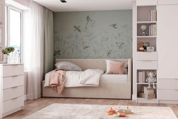 Диван-кровать Бенто с ПМ, велюр Крем (ДСВ) в Реж - rezh.mebel-e96.ru