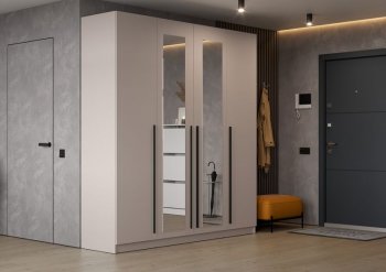 Шкаф 2000 мм Берген ШК-2000 с зеркалом кашемир (ИЦ) в Реж - rezh.mebel-e96.ru
