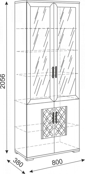 Библиотека Тиффани М15 (Риннер) в Реж - rezh.mebel-e96.ru