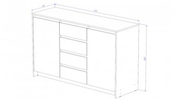 Комод большой Бостон анкор (Лин) в Реж - rezh.mebel-e96.ru