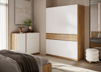 Спальный гарнитур Бостон Лайт белый (Стиль) в Реж - rezh.mebel-e96.ru