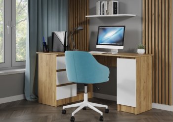 Стол письменный угловой Бостон лайт СП-003 крафт (Стиль) в Реж - rezh.mebel-e96.ru