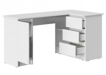 Стол письменный угловой Бостон лайт СП-003 белый (Стиль) в Реж - rezh.mebel-e96.ru