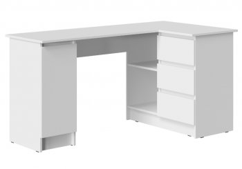 Стол письменный угловой Бостон лайт СП-003 белый (Стиль) в Реж - rezh.mebel-e96.ru
