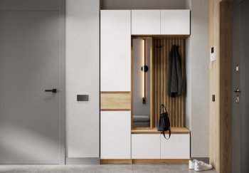 Прихожая Бостон Лайт комп.1 белый (Стиль) в Реж - rezh.mebel-e96.ru