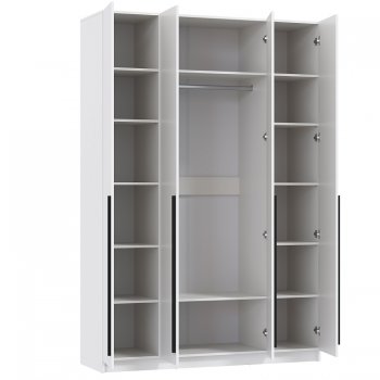 Шкаф 1600 мм 67.13 Брандо ЛДСП белый (высота 2400) (Олмеко) в Реж - rezh.mebel-e96.ru