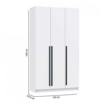 Шкаф 1200 мм 67.12 Брандо ЛДСП Белый (высота 2400) (Олмеко) в Реж - rezh.mebel-e96.ru
