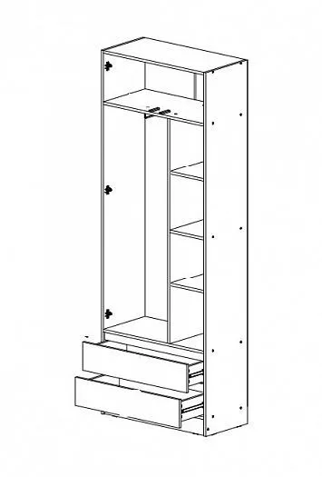 Шкаф 800 мм Челси Color (Миф) в Реж - rezh.mebel-e96.ru