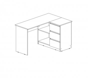 Письменный стол угловой + Стеллаж Челси кашемир (Миф) в Реж - rezh.mebel-e96.ru