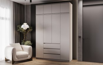 Шкаф 1600 мм Челси с антресолью Кашемир (Миф) в Реж - rezh.mebel-e96.ru