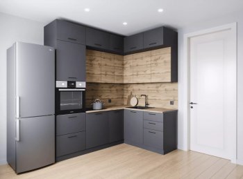 Кухонный гарнитур угловой Дели 2200*1700 мм (Санвут) в Реж - rezh.mebel-e96.ru