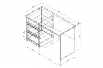 Стол письменный Дельта Next 15.04 ЯС/графит (ФМ) в Реж - rezh.mebel-e96.ru