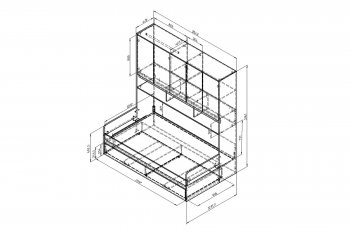 Кровать с антресолью с ящ. ДЕЛЬТА NEXT 21.05 ЯШ/белый(ФМ) в Реж - rezh.mebel-e96.ru